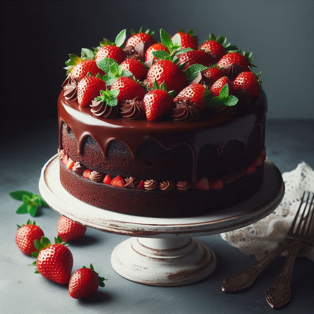 a chocolate cake